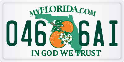 FL license plate 0466AI
