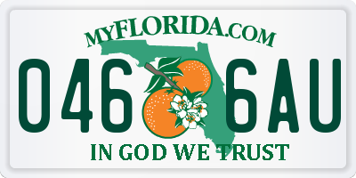 FL license plate 0466AU