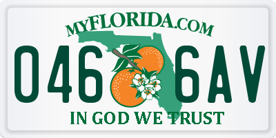 FL license plate 0466AV