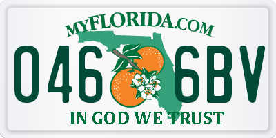FL license plate 0466BV