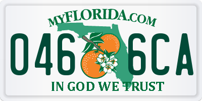 FL license plate 0466CA