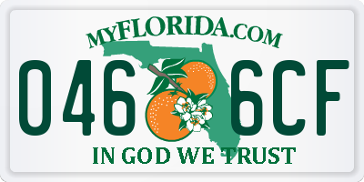 FL license plate 0466CF