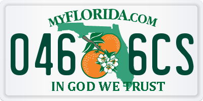 FL license plate 0466CS