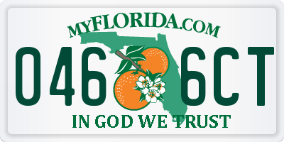 FL license plate 0466CT