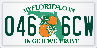 FL license plate 0466CW