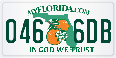 FL license plate 0466DB