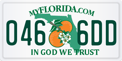 FL license plate 0466DD