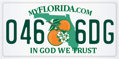 FL license plate 0466DG
