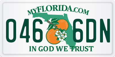 FL license plate 0466DN
