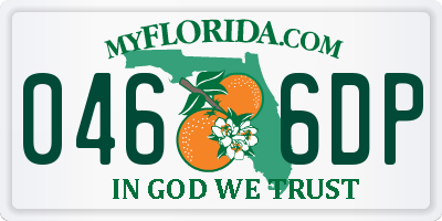 FL license plate 0466DP