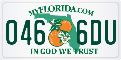 FL license plate 0466DU