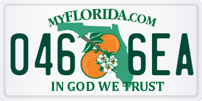 FL license plate 0466EA
