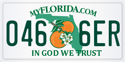 FL license plate 0466ER