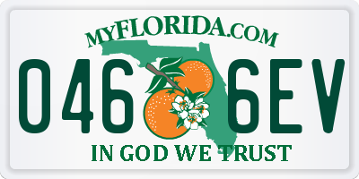 FL license plate 0466EV