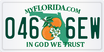 FL license plate 0466EW