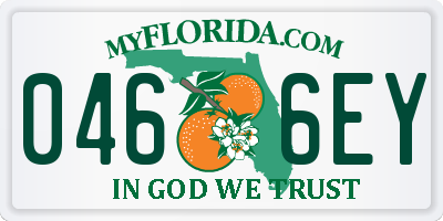 FL license plate 0466EY