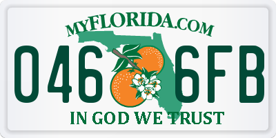 FL license plate 0466FB