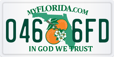 FL license plate 0466FD