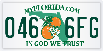 FL license plate 0466FG