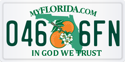 FL license plate 0466FN