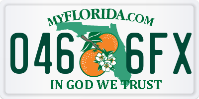 FL license plate 0466FX