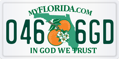 FL license plate 0466GD