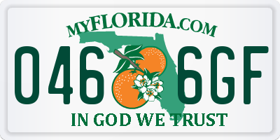 FL license plate 0466GF