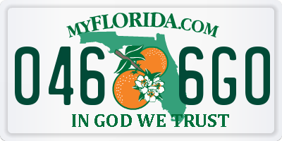 FL license plate 0466GO