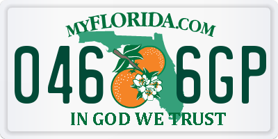 FL license plate 0466GP