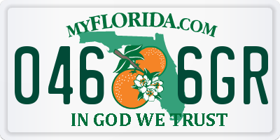 FL license plate 0466GR