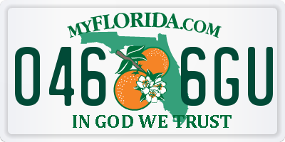 FL license plate 0466GU