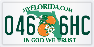 FL license plate 0466HC