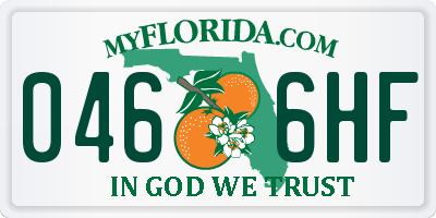 FL license plate 0466HF