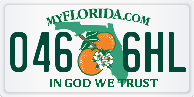 FL license plate 0466HL