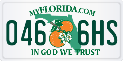 FL license plate 0466HS