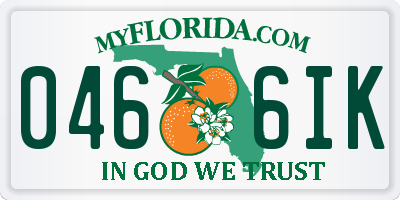FL license plate 0466IK