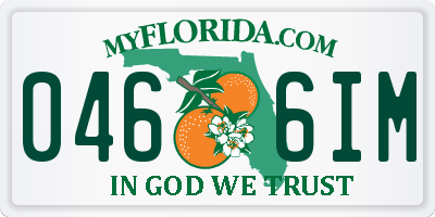 FL license plate 0466IM