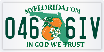 FL license plate 0466IV