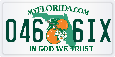 FL license plate 0466IX