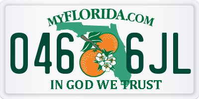 FL license plate 0466JL