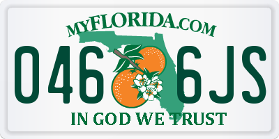 FL license plate 0466JS