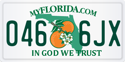 FL license plate 0466JX