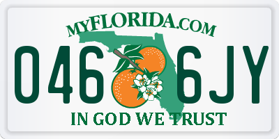 FL license plate 0466JY