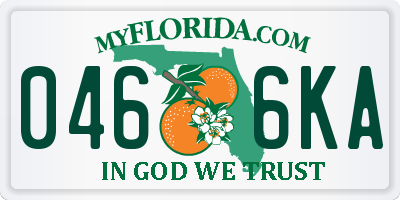 FL license plate 0466KA