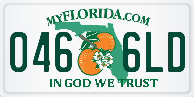 FL license plate 0466LD