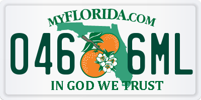 FL license plate 0466ML