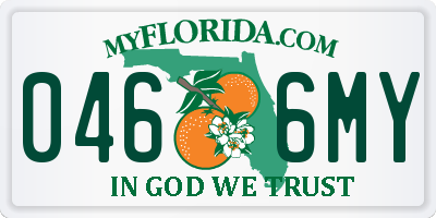 FL license plate 0466MY