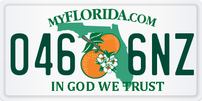 FL license plate 0466NZ
