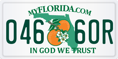 FL license plate 0466OR
