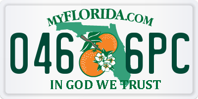 FL license plate 0466PC